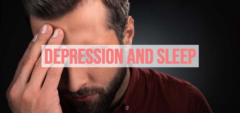 un uomo soffre di depressione e mancanza di sonno