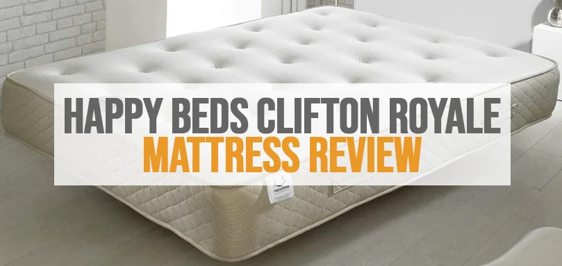 un'immagine in primo piano del materasso happy beds clifton royale