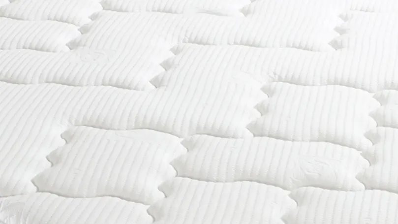 Un'immagine ravvicinata del rivestimento del materasso Sealy Posturepedic Pearl Luxury Pillow Top.