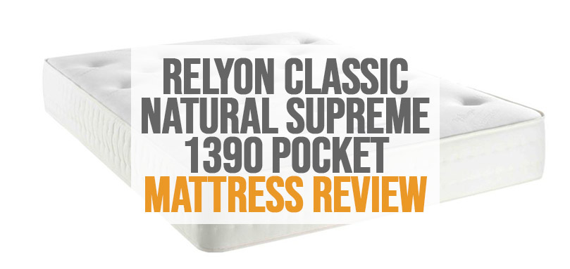 Immagine in primo piano della recensione del materasso Relyon Classic Natural Supreme 1390 Pocket.