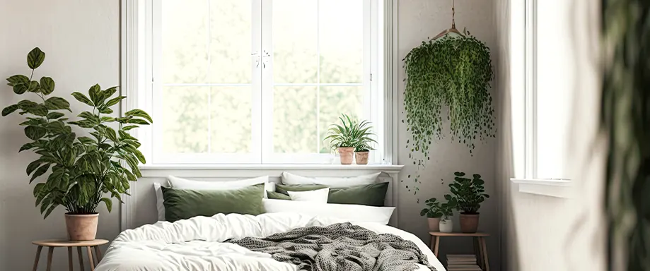 un'immagine in primo piano di idee di design per camere da letto naturali