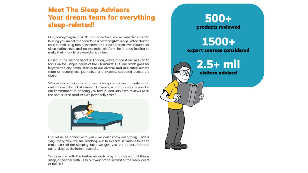 un'infografica che mostra ulteriori informazioni sui Consulenti del Sonno