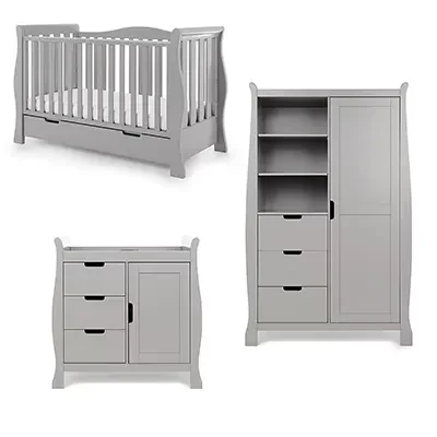 Product image of Dunelm OBaby Stamford Luxe 3 Piece Nursery Room Set.